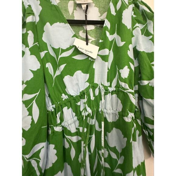 NWT Kate Spade x Target Classic Rose Linen Long Sleeve Maxi Dress Size XS - Picture 5 of 10